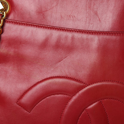Chanel Lambskin CC Shoulder Bag Red 19 of 20