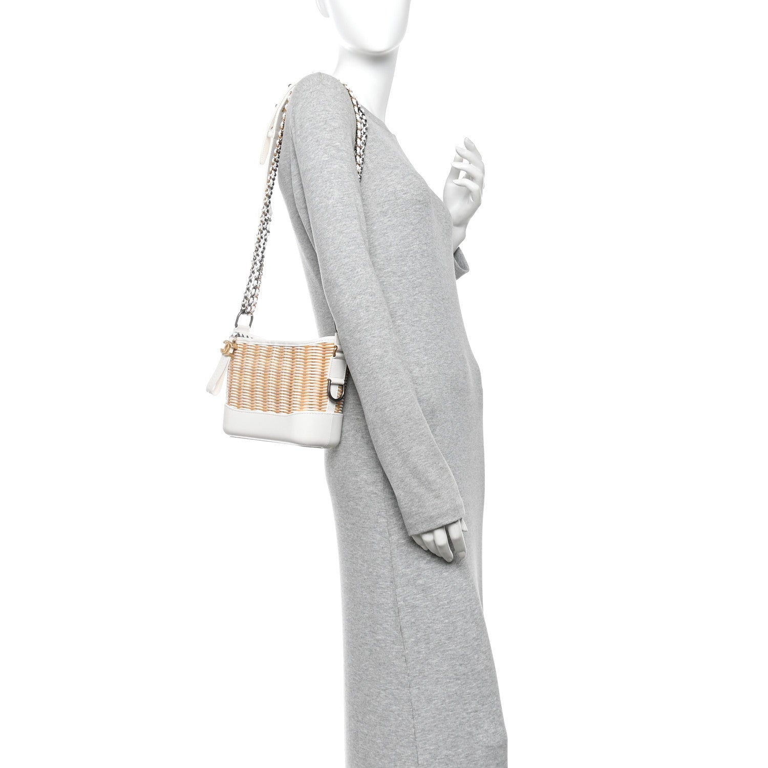 Chanel Rattan Calfskin Small Gabrielle Hobo Beige Ivory 2 of 10