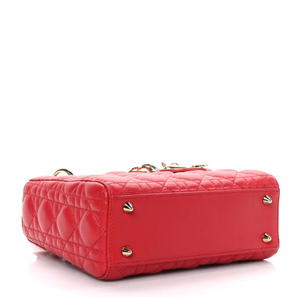 Christian Dior Lambskin Cannage Small My Lady Dior Red 4 of 8