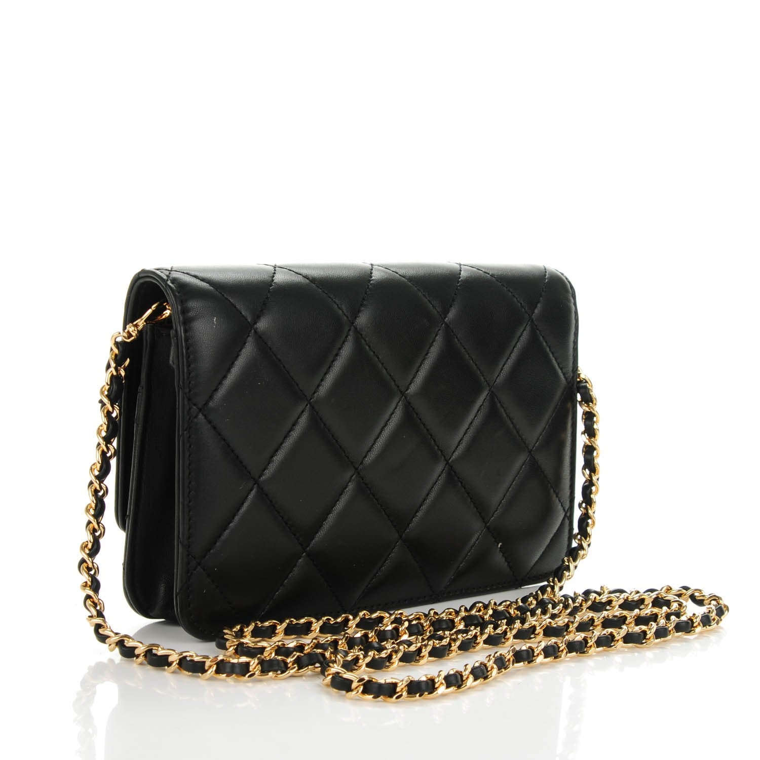 Chanel Lambskin Quilted Golden Class Wallet on Chain WOC Black 3 of 7