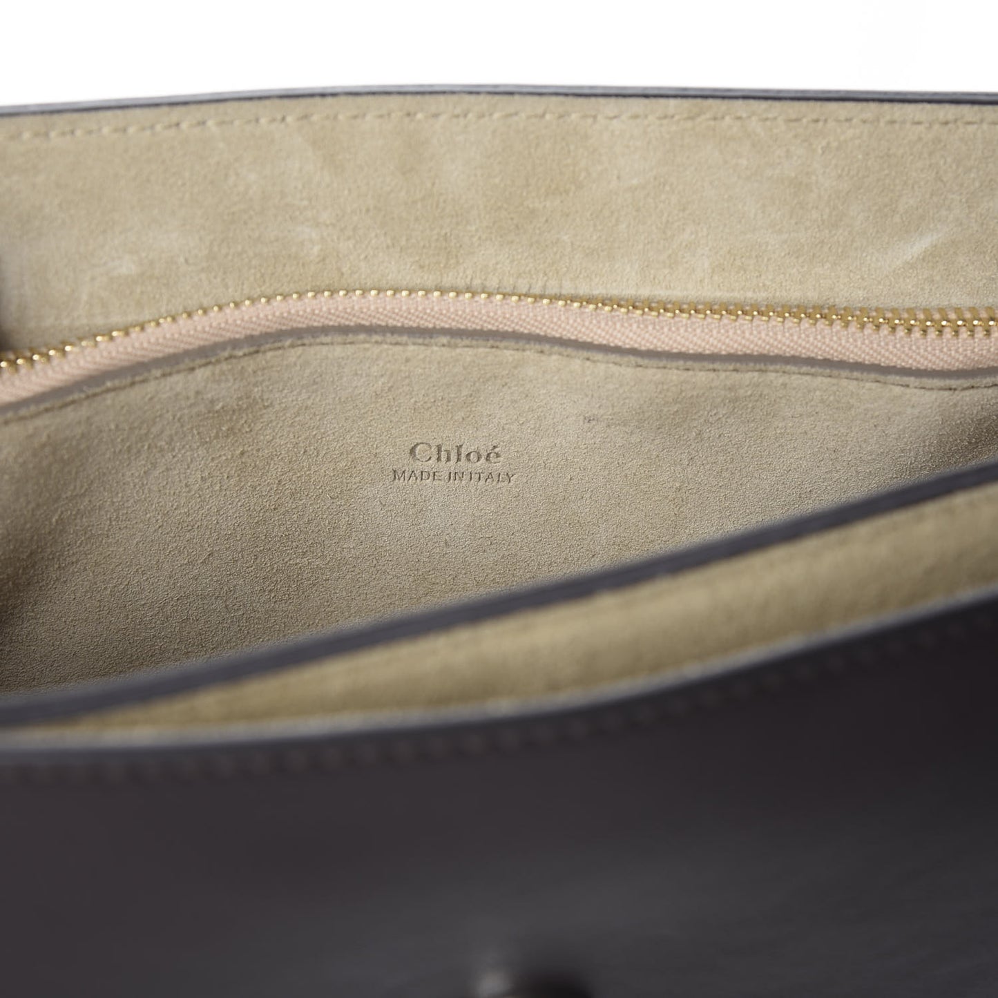 Calfskin Suede Medium Faye Shoulder Bag Carbon Brown