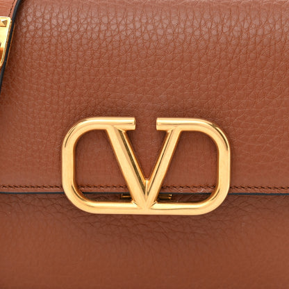Valentino Garavani Grained Calfskin Small VSling Shoulder Bag Saddle Brown 8 of 10