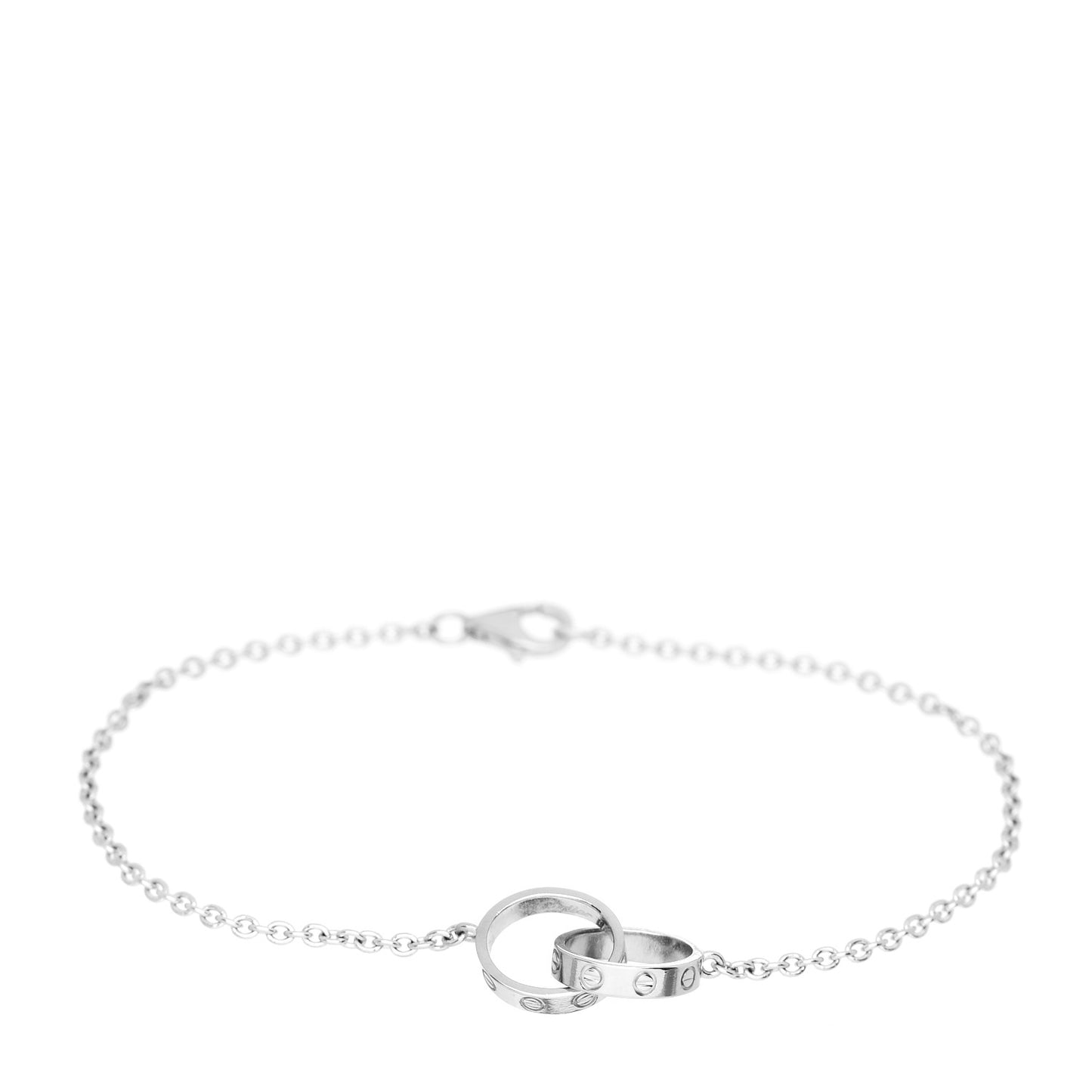 18K White Gold Interlocking LOVE Bracelet
