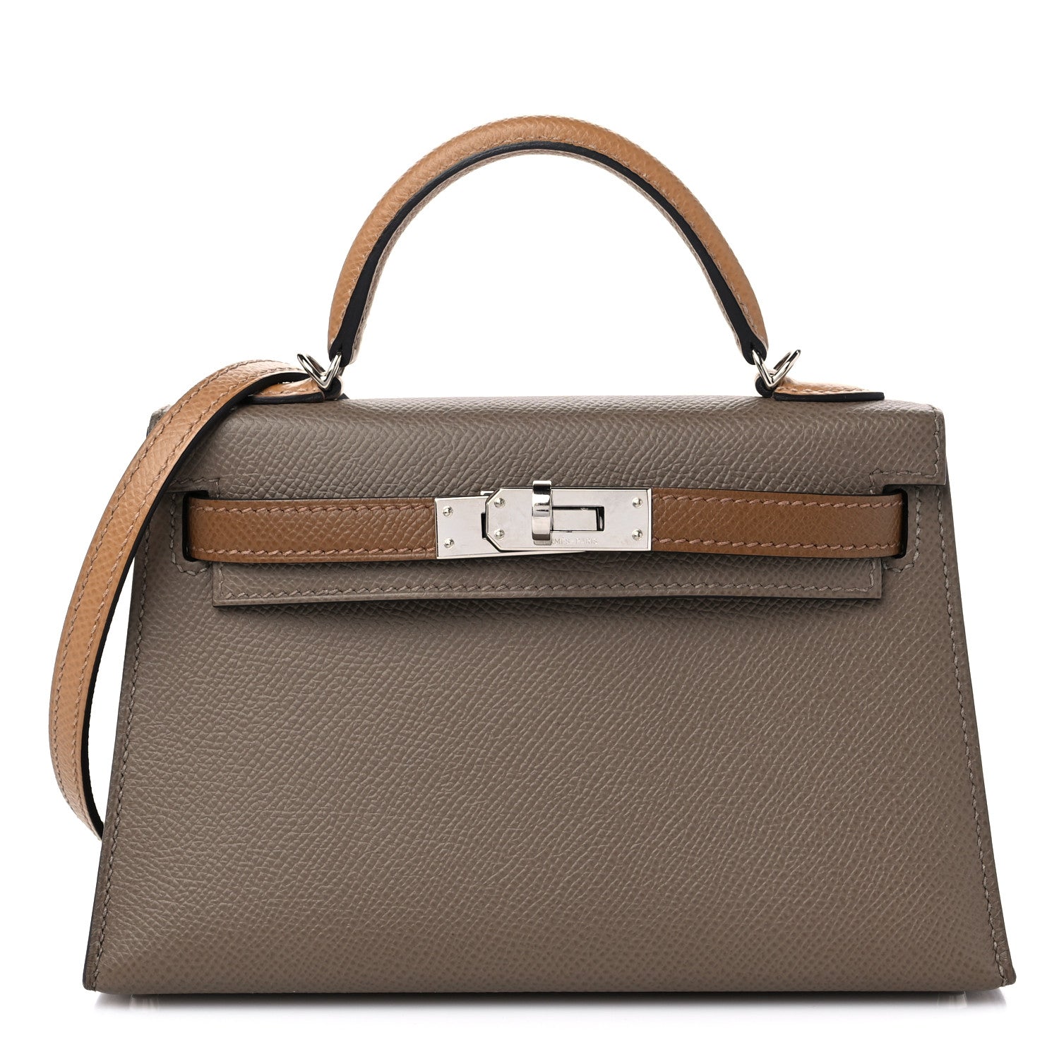 Hermes Epsom Mini Kelly Sellier 20 Etoupe Alezan Biscuit 1 of 10