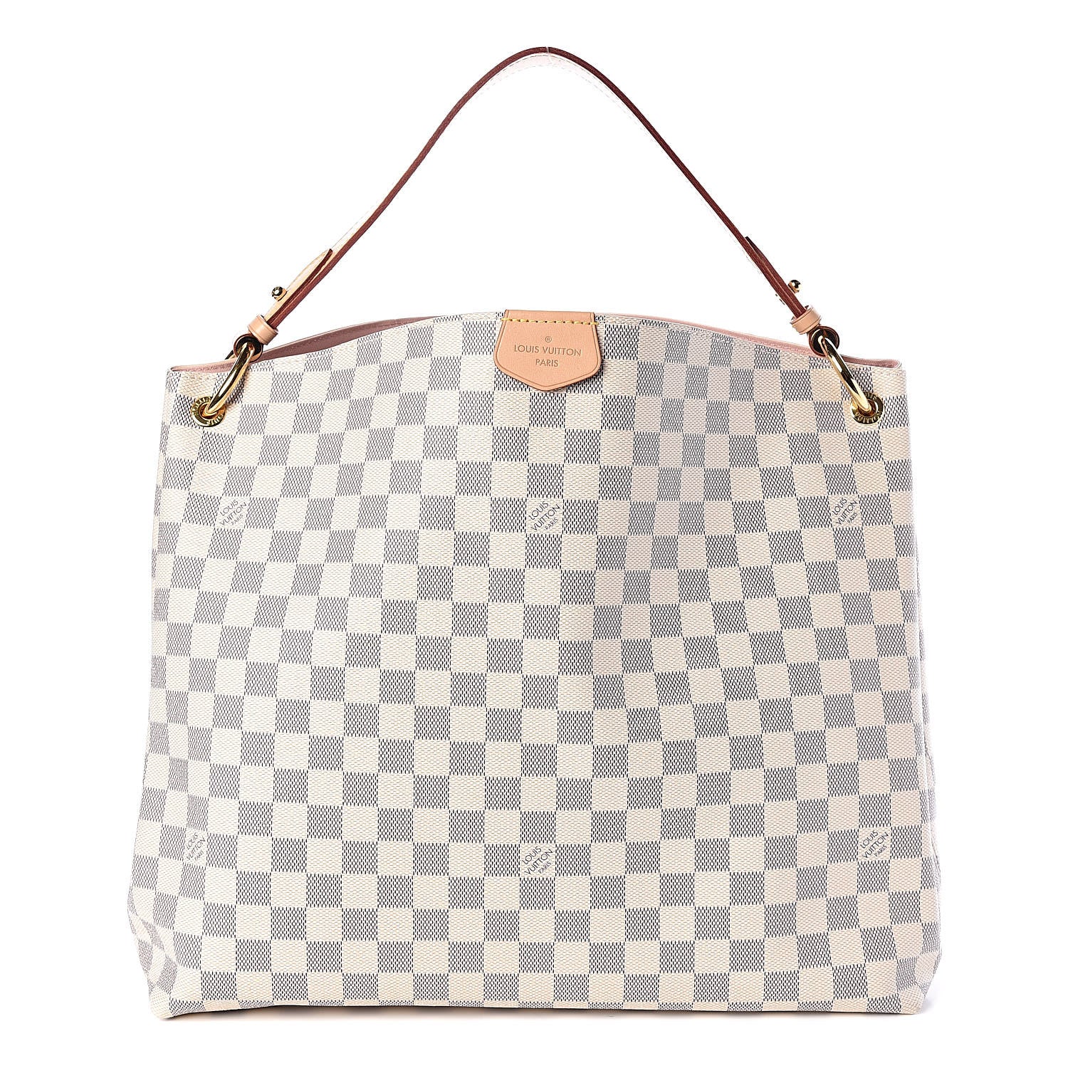 Louis Vuitton Damier Azur Graceful MM Rose Ballerine 1 of 12