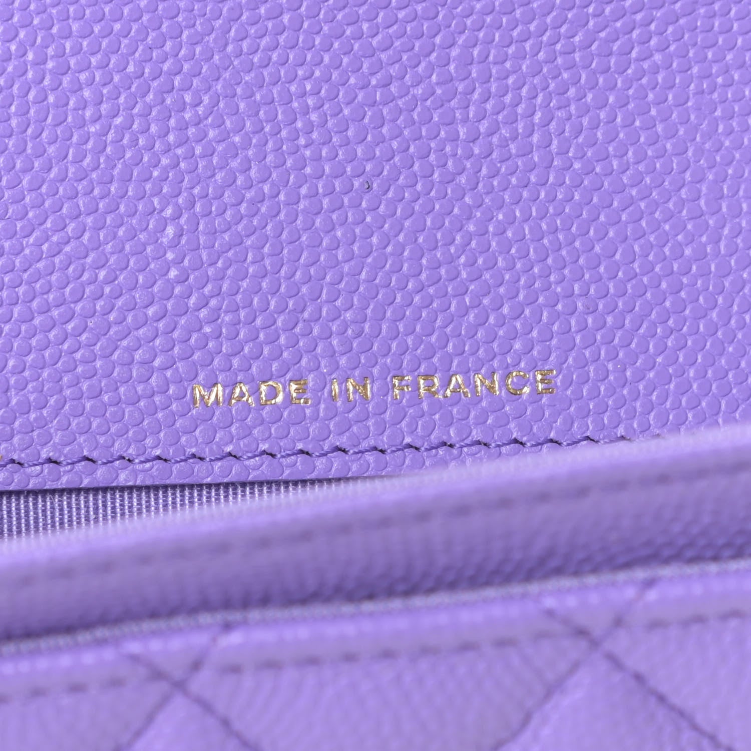 Chanel Caviar Quilted Flap Card Holder Wallet Purple 7 of 9