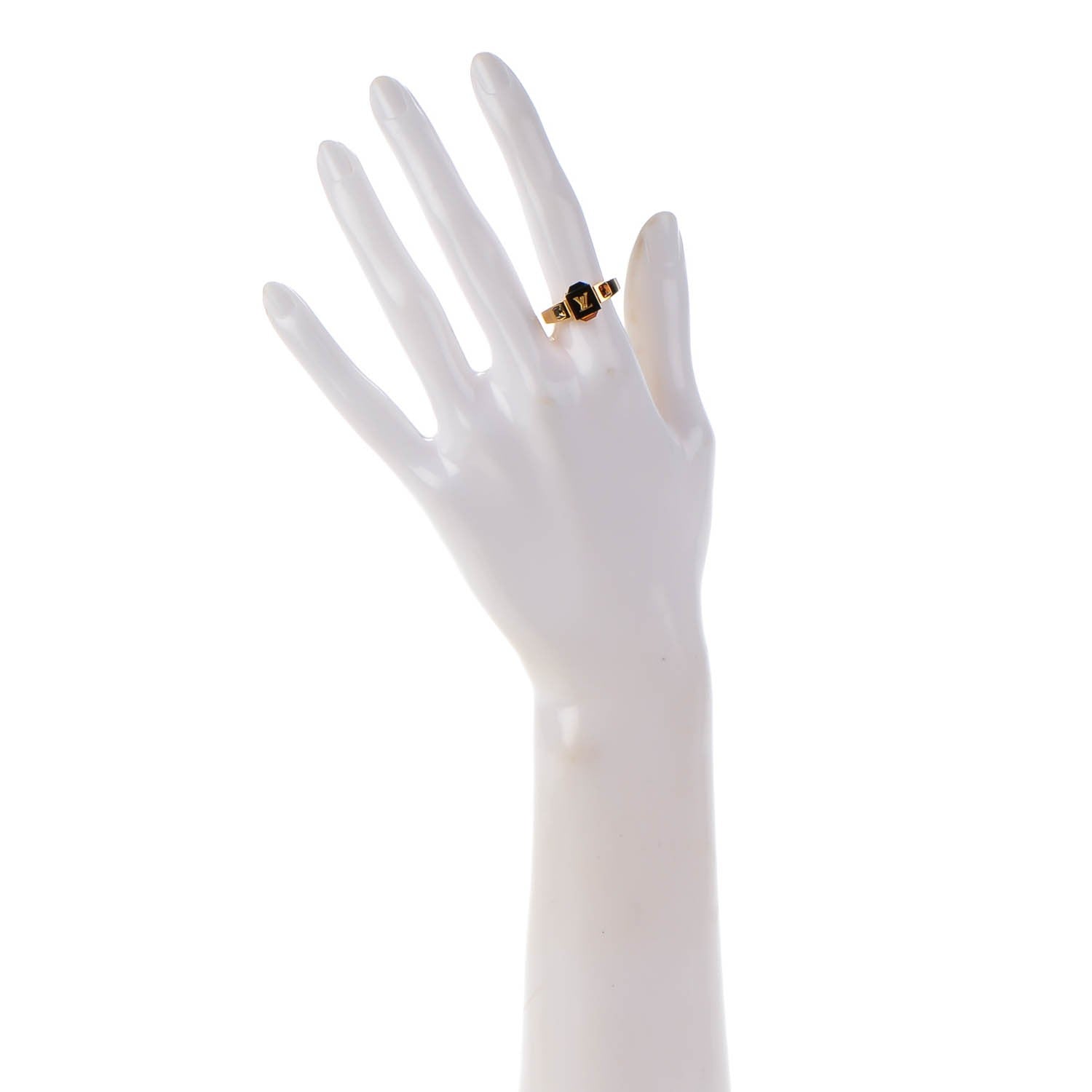 Louis Vuitton Gamble Ring Large 7.5 Gold 2 of 5