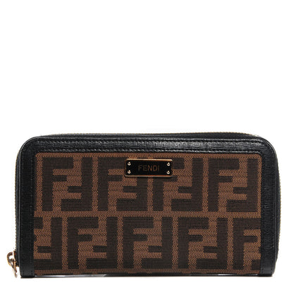 Fendi Zucca Zip Around Wallet Tobacco 1 of 8