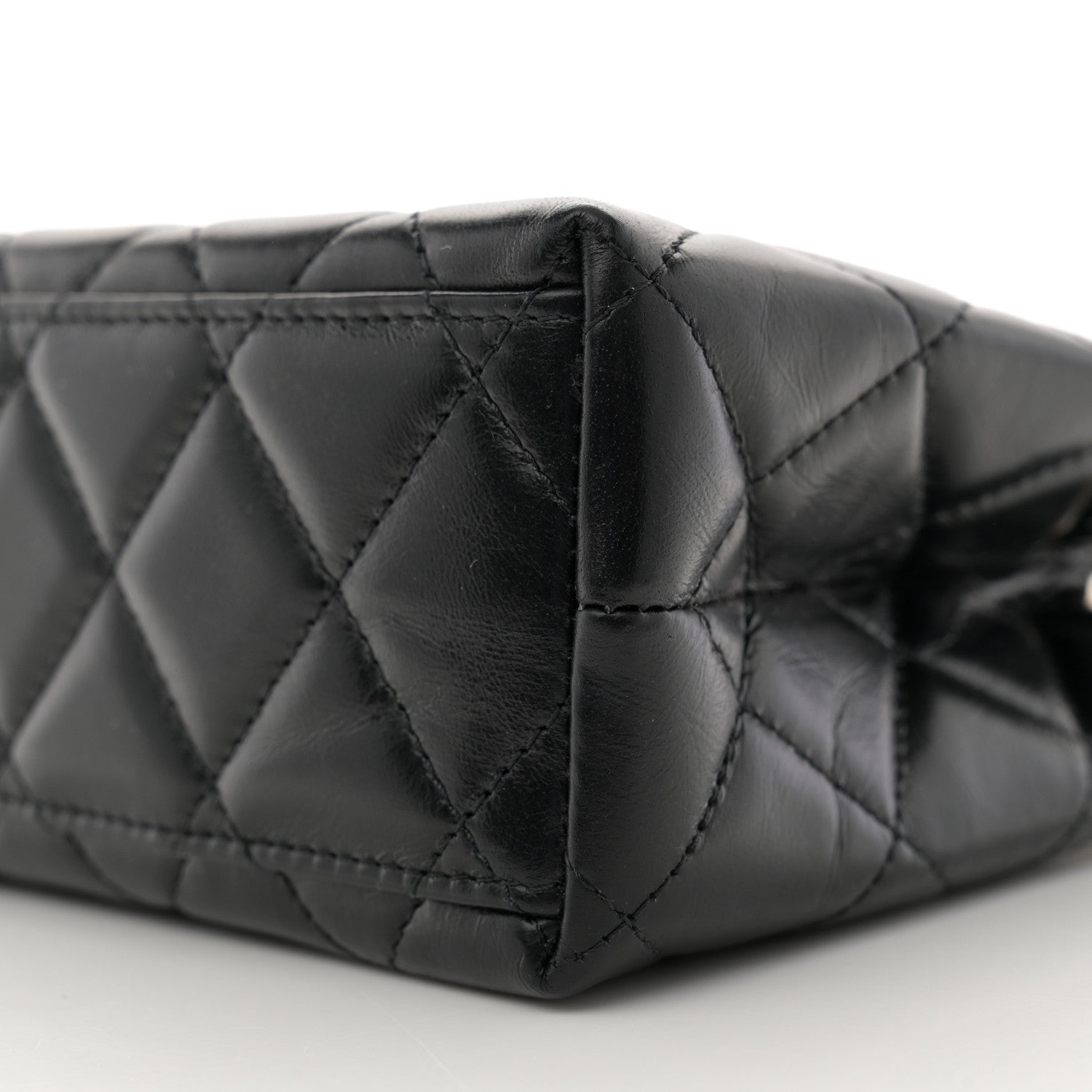Chanel Shiny Aged Calfskin Quilted Nano Kelly Shopper Black 10 of 11