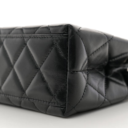 Chanel Shiny Aged Calfskin Quilted Nano Kelly Shopper Black 10 of 11