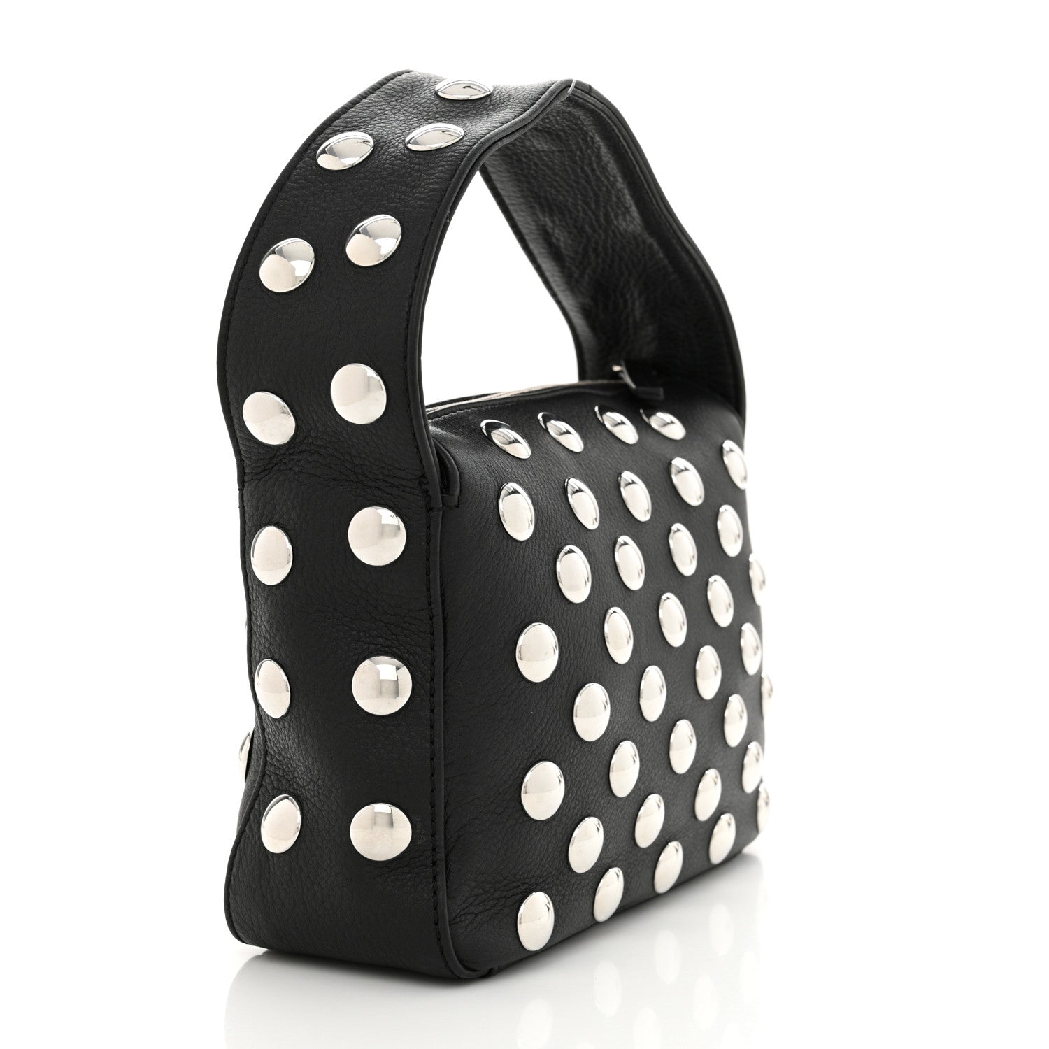 Khaite Pebbled Sport Calfskin Studded Small Elena Black 2 of 9