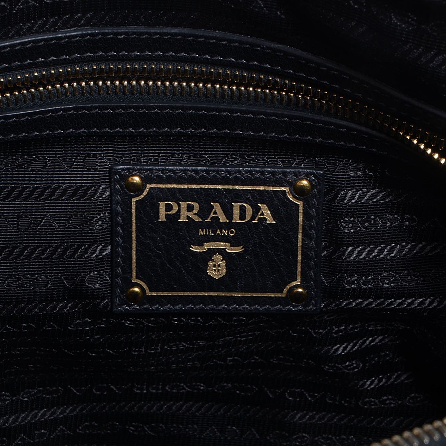 Prada Cervo Antik Shopping Satchel Black 8 of 11