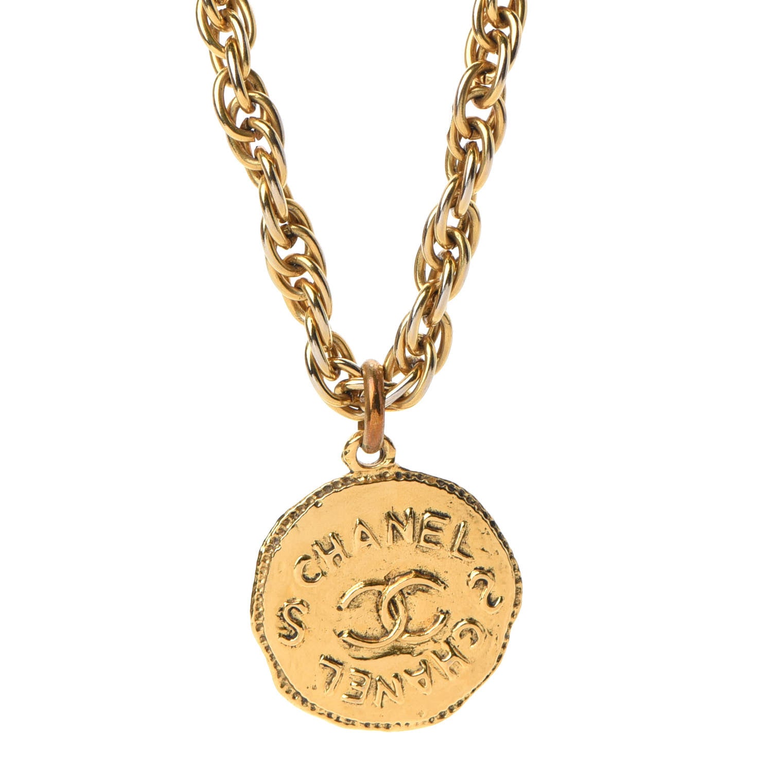 Chanel CC Chain Pendant Long Necklace Gold 4 of 8