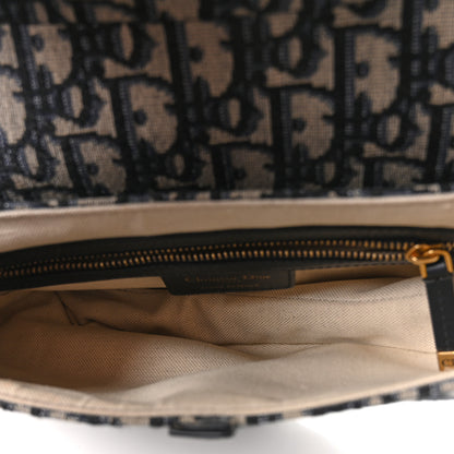 Christian Dior Oblique Saddle Bag Blue 8 of 19