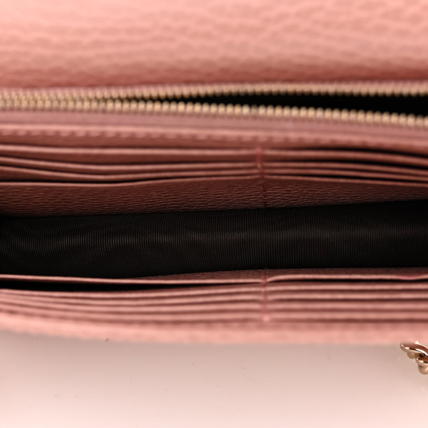 Gucci Dollar Calfskin Interlocking G Chain Wallet Soft Pink 5 of 11