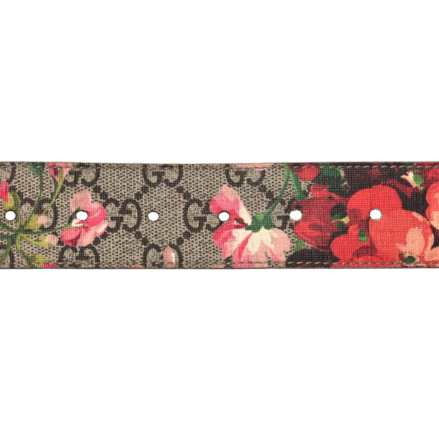 Gucci GG Supreme Monogram Blooms Moon Calfskin Interlocking G 37mm