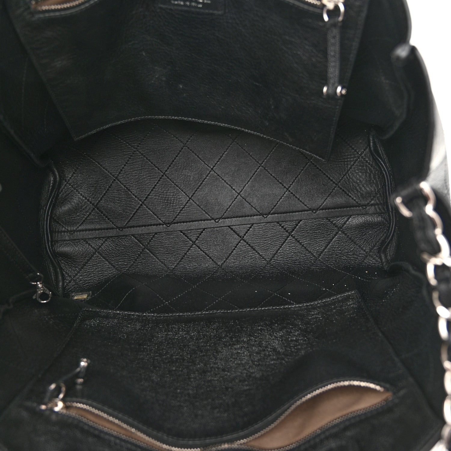 Chanel Caviar Stitched Large Lady Coco Shopping Tote Black 5 of 11