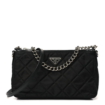 Prada Nylon Tessuto Impuntu Quilted Crossbody Bag Black 1 of 10
