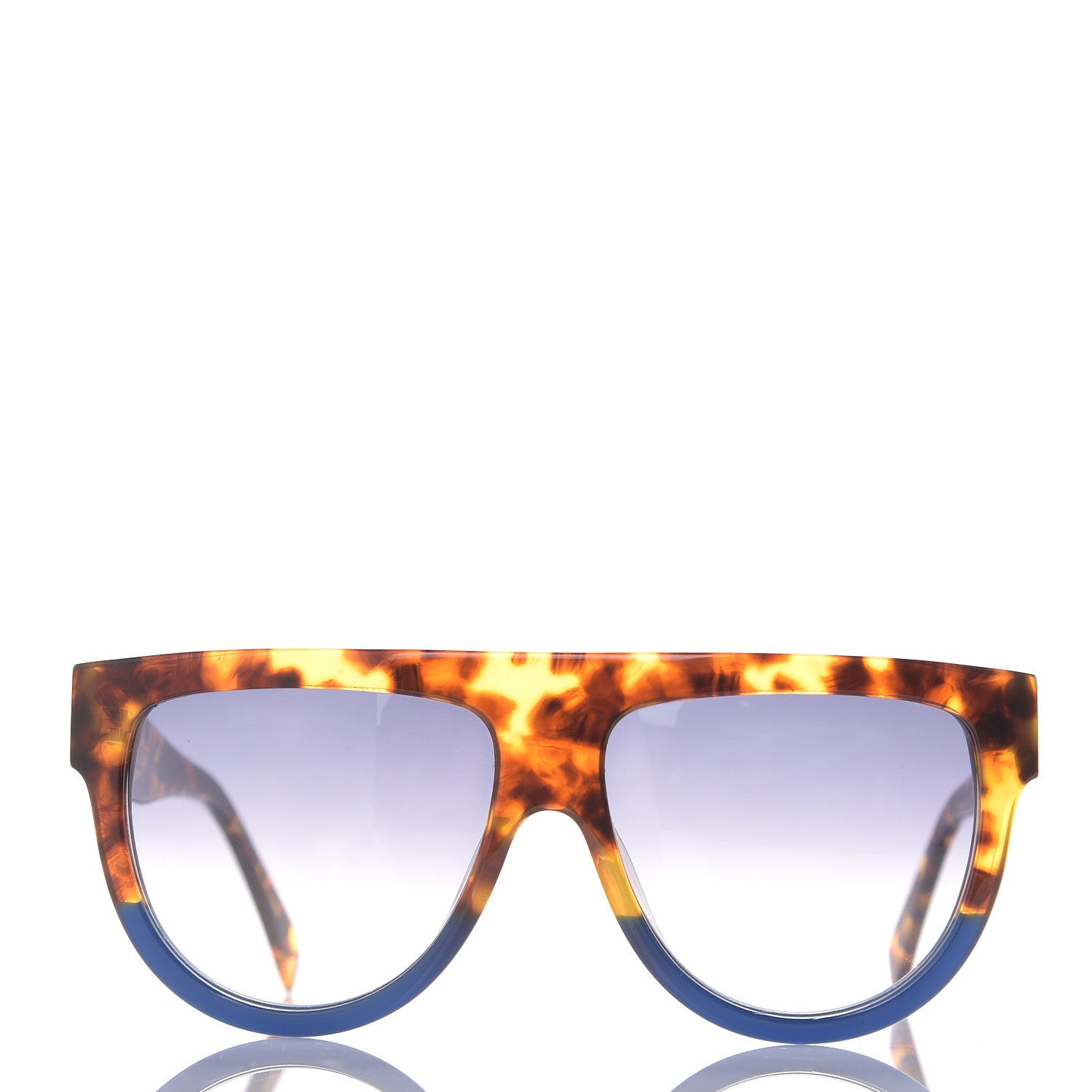 Celine Acetate Aviator Sunglasses CL 41026/S Havana Blue 3 of 6