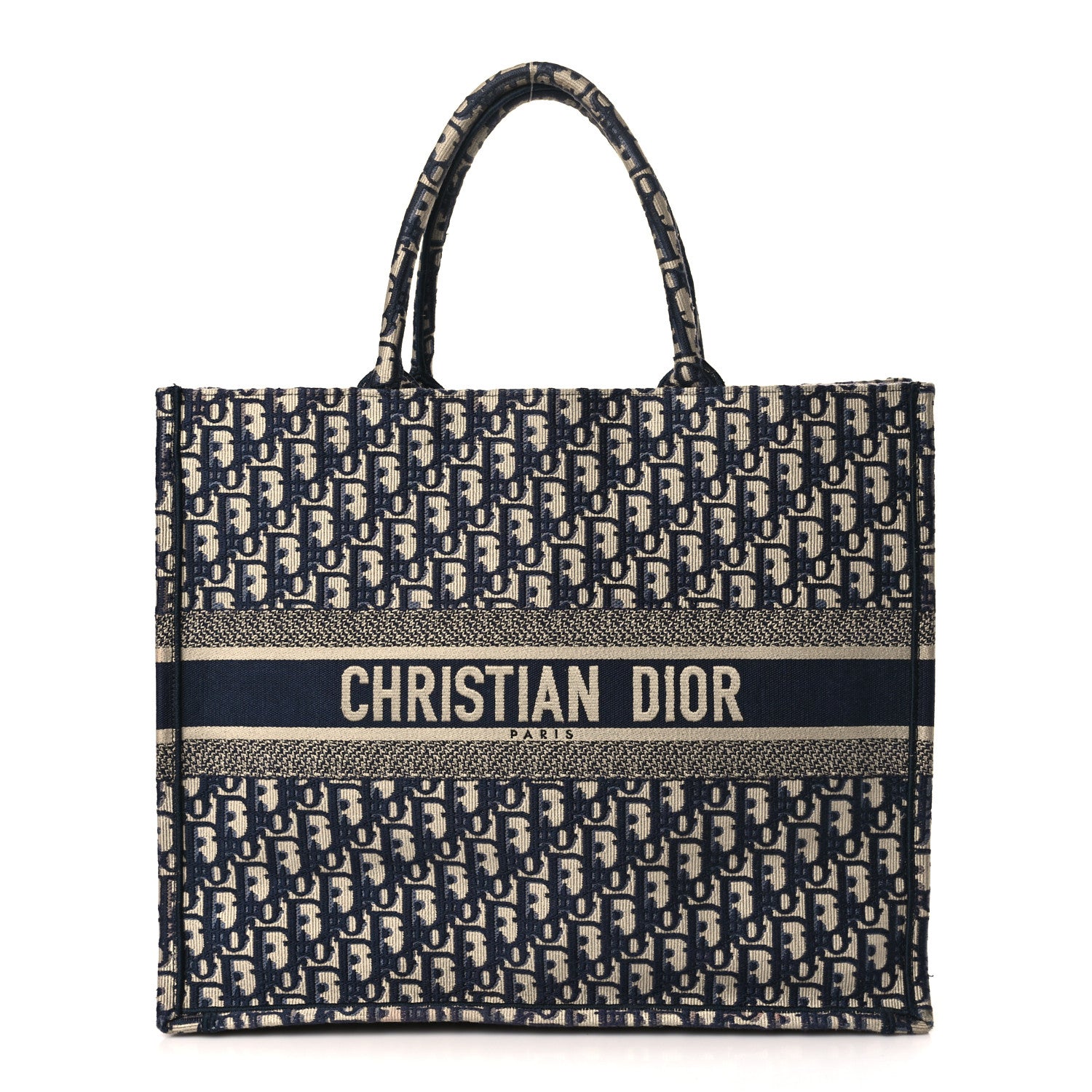 Christian Dior Oblique Large Book Tote Blue Multicolor 1 of 9