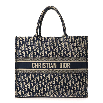 Christian Dior Oblique Large Book Tote Blue Multicolor 1 of 9