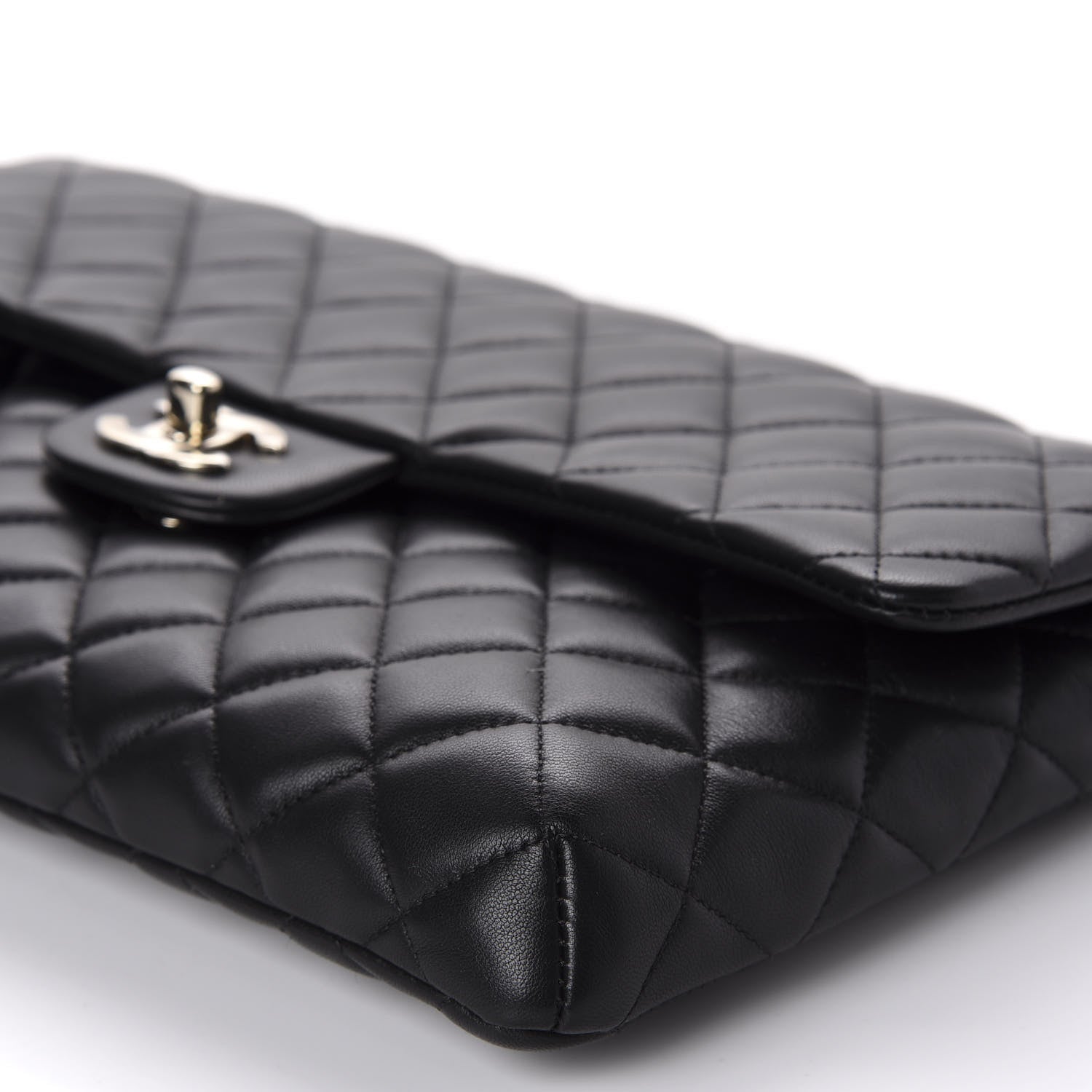 Chanel Lambskin Quilted Flap Clutch Black 7 of 11