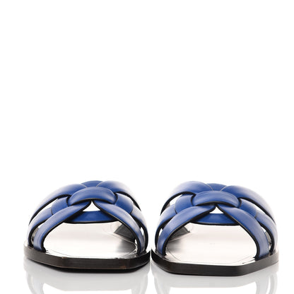 Saint Laurent Calfskin Nu Pied 05 Slide Sandals 37 Blue Majorelle 2 of 10