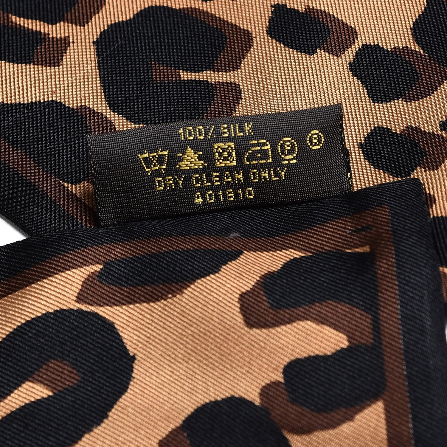 Louis Vuitton Silk Leopard Bandeau Scarf Marron 5 of 8