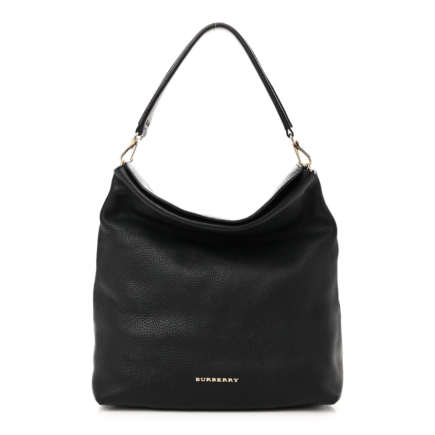 Grainy Calfskin Medium Cale Hobo Black