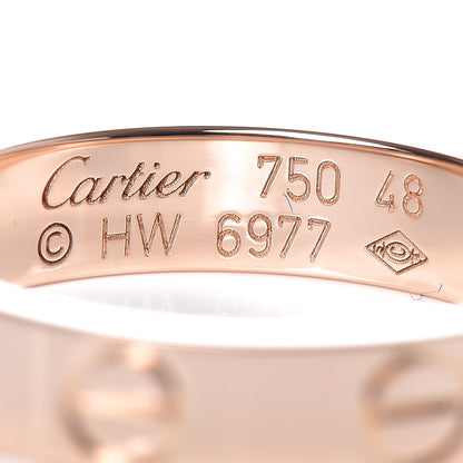 Cartier 18K Pink Gold 3.5mm LOVE Wedding Band Ring 48 4.5 4 of 4