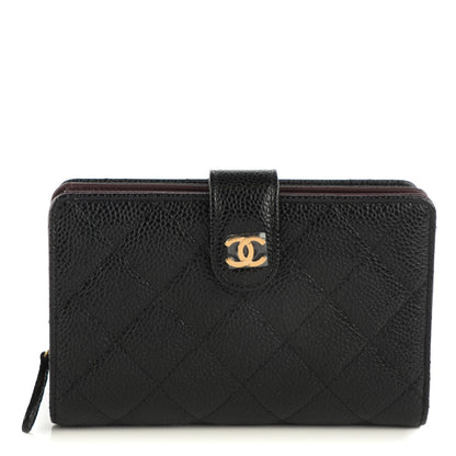 Chanel Caviar Quilted Zipped Pocket Wallet Black 1 of 8