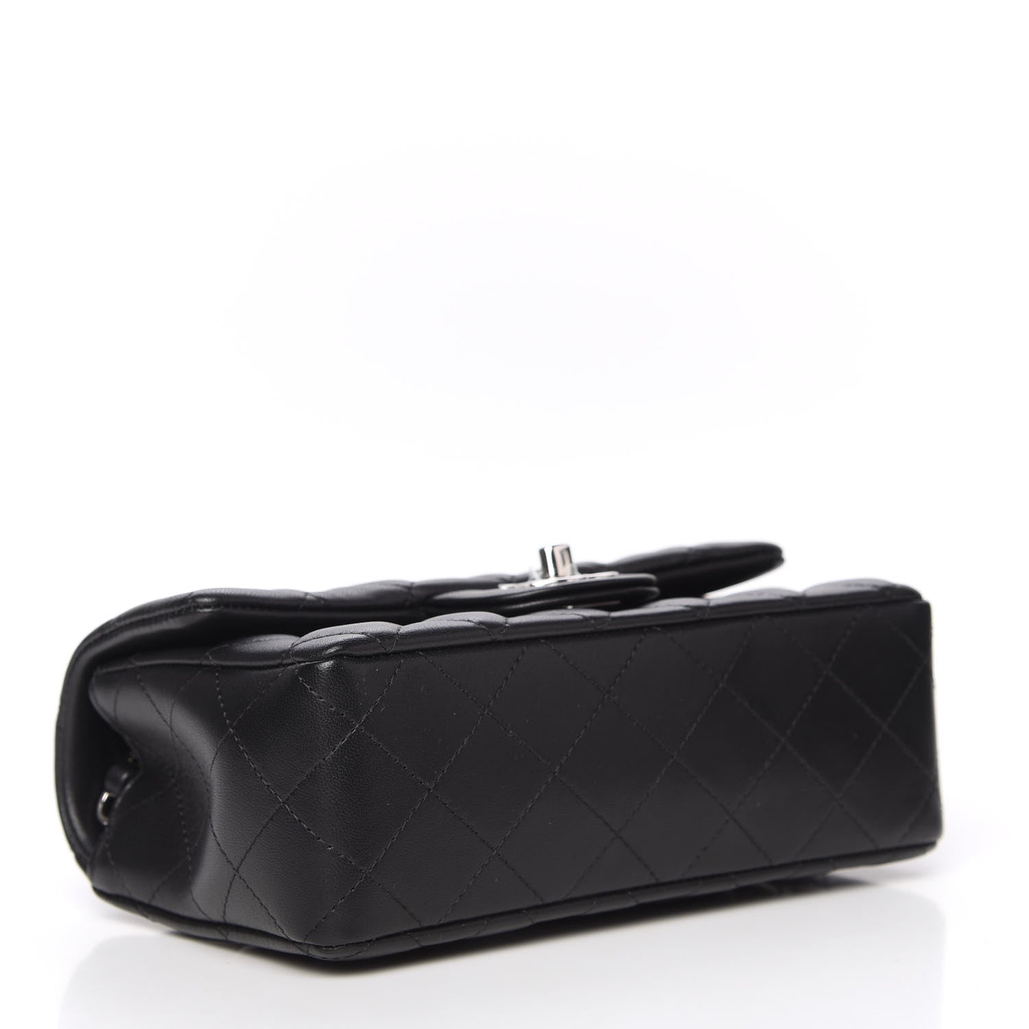 Chanel Lambskin Quilted Mini Rectangular Flap Black 4 of 12