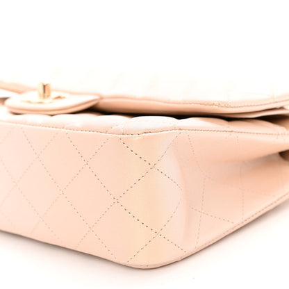 Chanel Iridescent Calfskin Quilted Medium Double Flap Beige 10 of 11