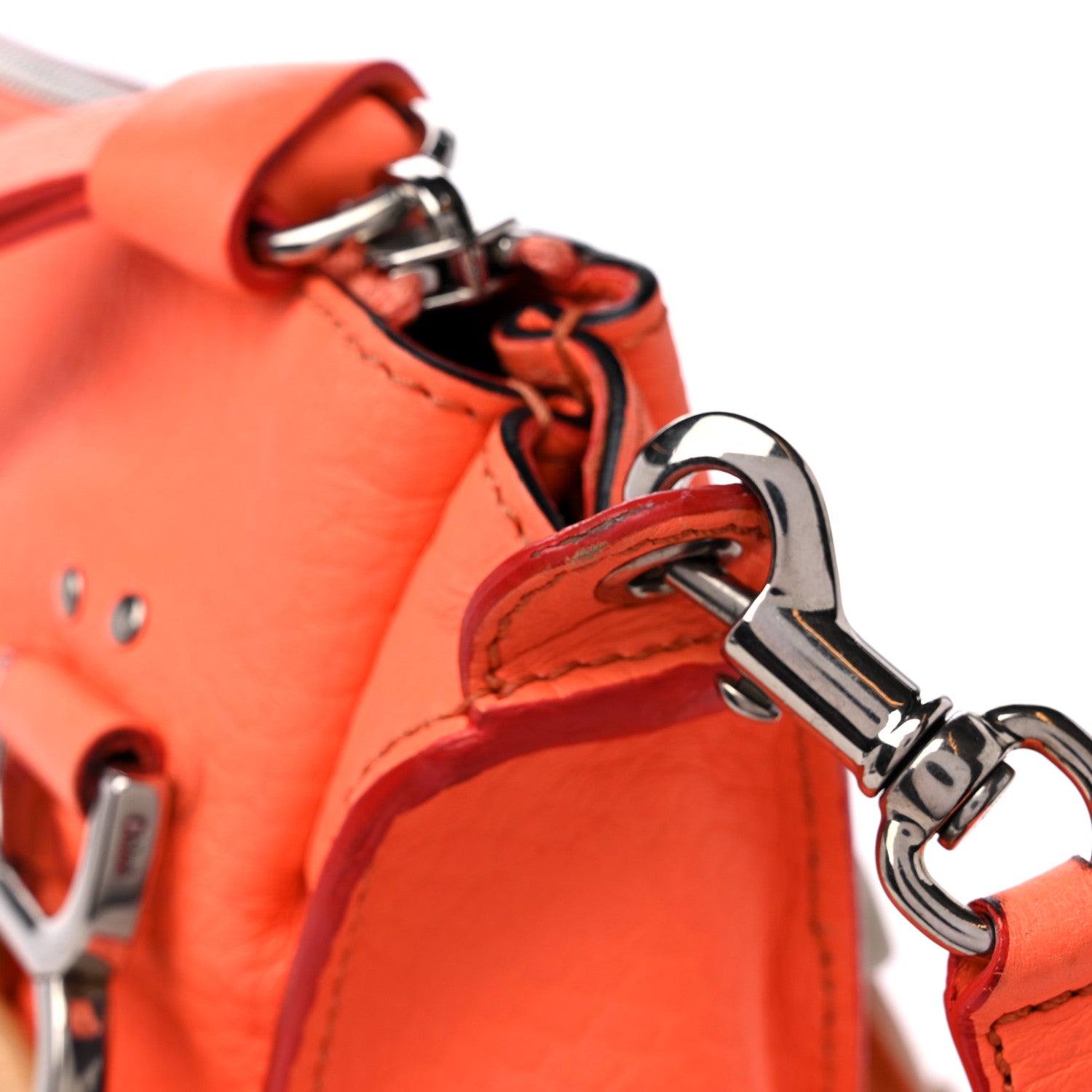 Chloe Calfskin Medium Marcie Satchel Orange Fizz 14 of 16