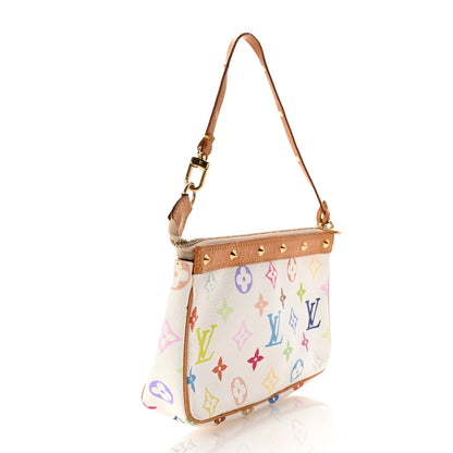 Louis Vuitton Monogram Multicolor Pochette Accessories White 3 of 9