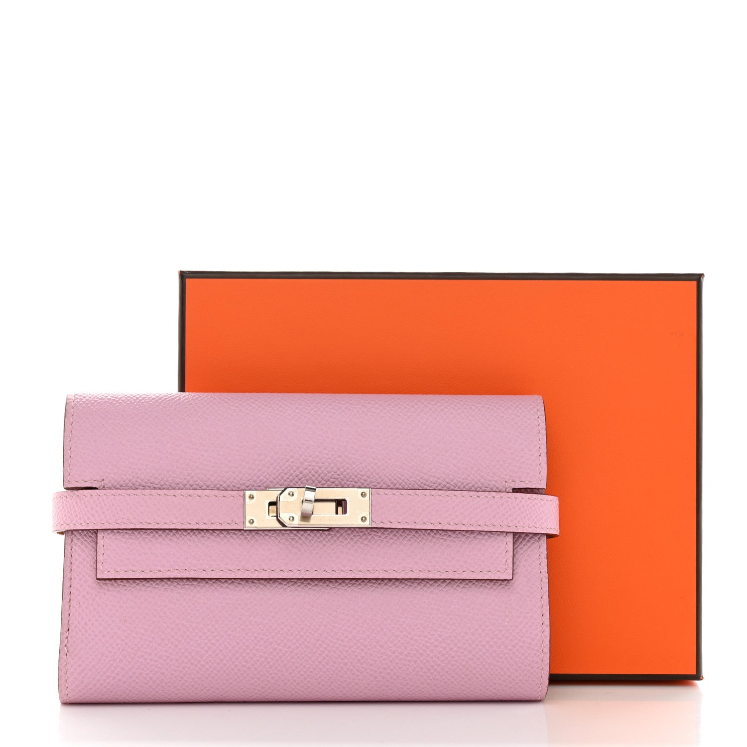 Hermes Epsom Medium Kelly Wallet Mauve Sylvestre Jaune De Naples 7 of 7