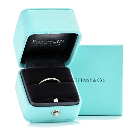 Tiffany 18K Rose Gold Diamond Metro Band Ring 53 6.5 3 of 5