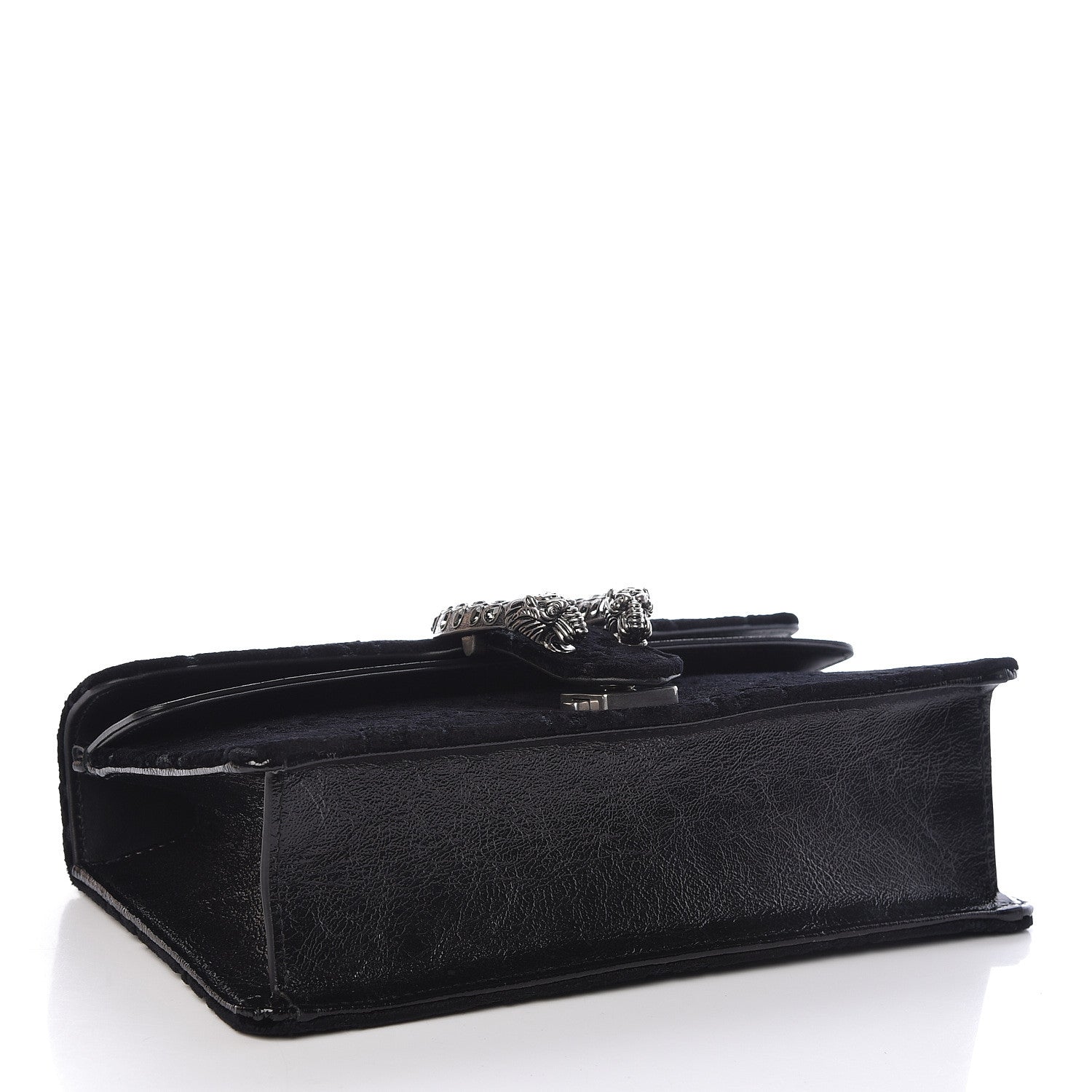Gucci Velvet Skipper Crystal GG Monogram Small Dionysus Shoulder Bag Black Black Diamond 4 of 10