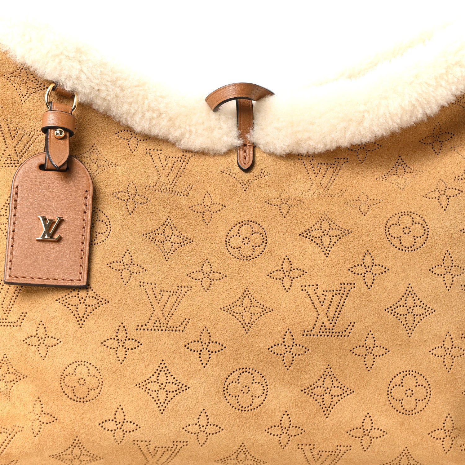 Louis Vuitton Suede Mahina CarryAll PM Beige 9 of 11