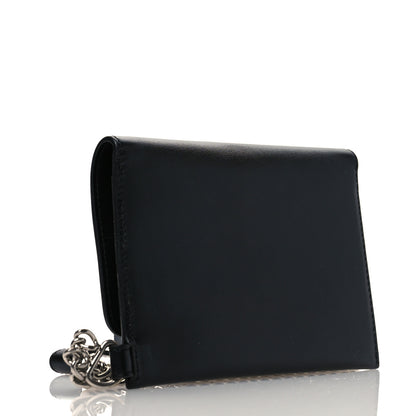 Celine Smooth Calfskin Biker Wallet On Chain Black 3 of 8