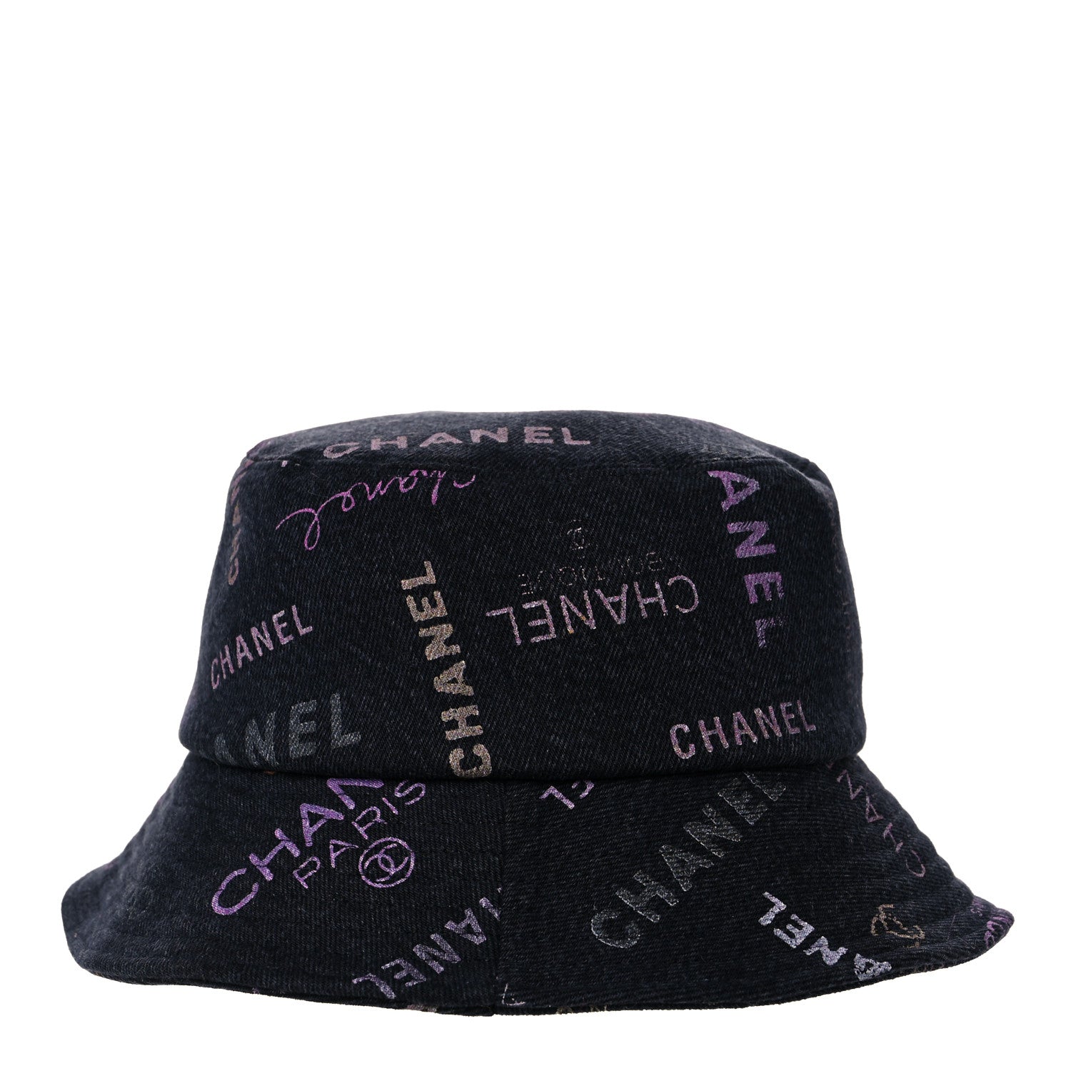 Chanel Denim Mood Cloche Bucket Hat S Black 4 of 6