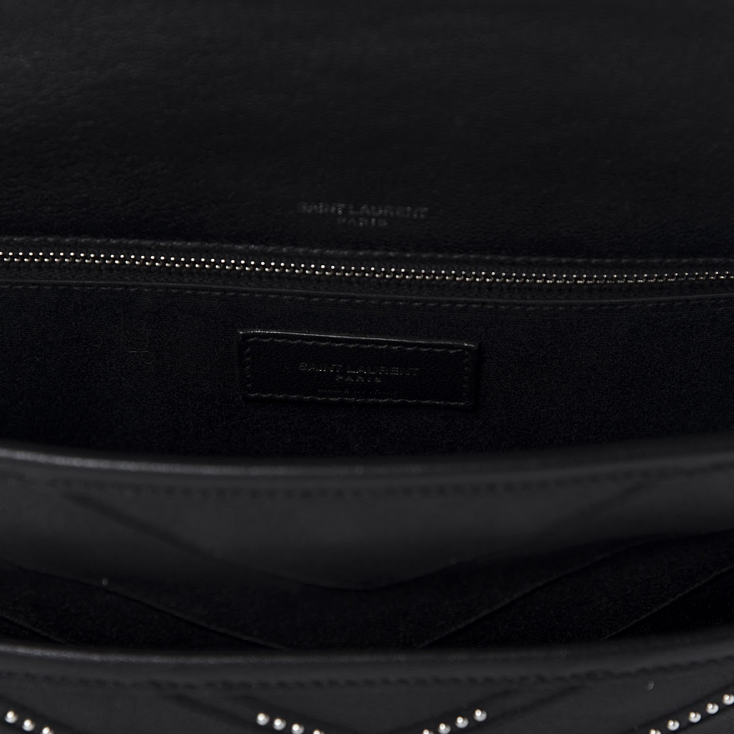 Saint Laurent Lambskin Matelasse Monogram Microstud Medium Niki Chain Satchel Black 9 of 10