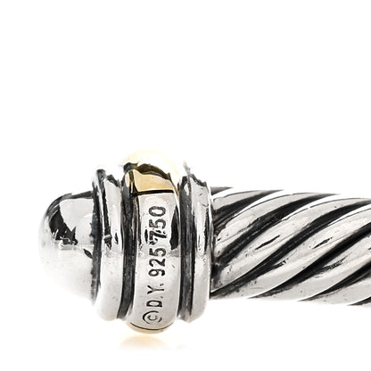 David Yurman Sterling Silver 18K Yellow Gold 4mm Cable Classics Bracelet 3 of 3