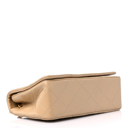 Chanel Lambskin Quilted Small Single Flap Beige 3 of 15