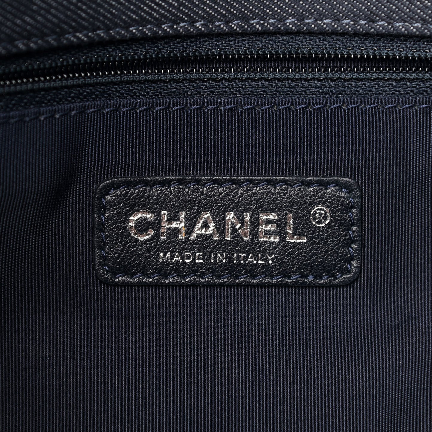 Denim Pleated Denim Turtle Flap Dark Blue