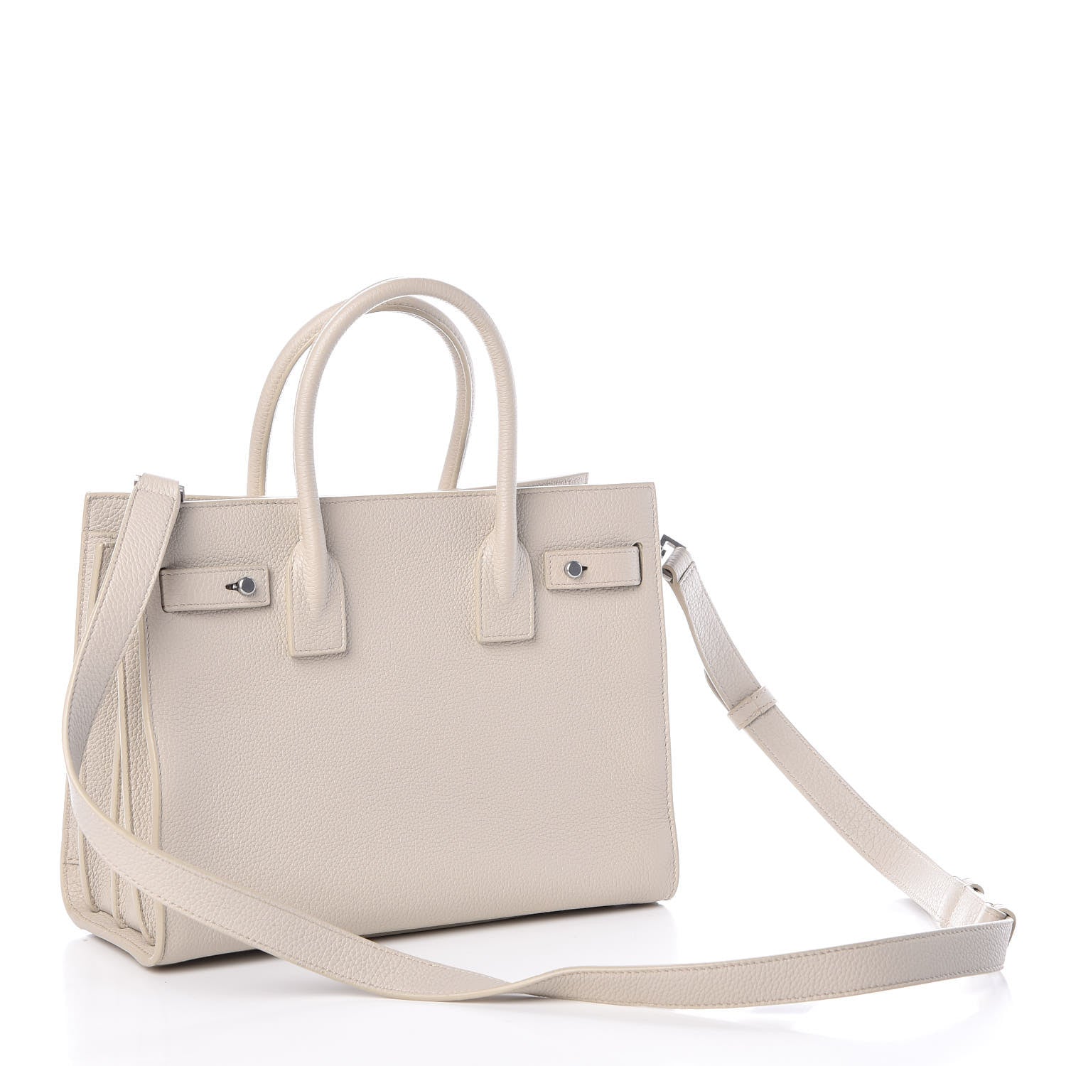 Saint Laurent Grained Calfskin Baby Sac De Jour Souple Ivory 3 of 10