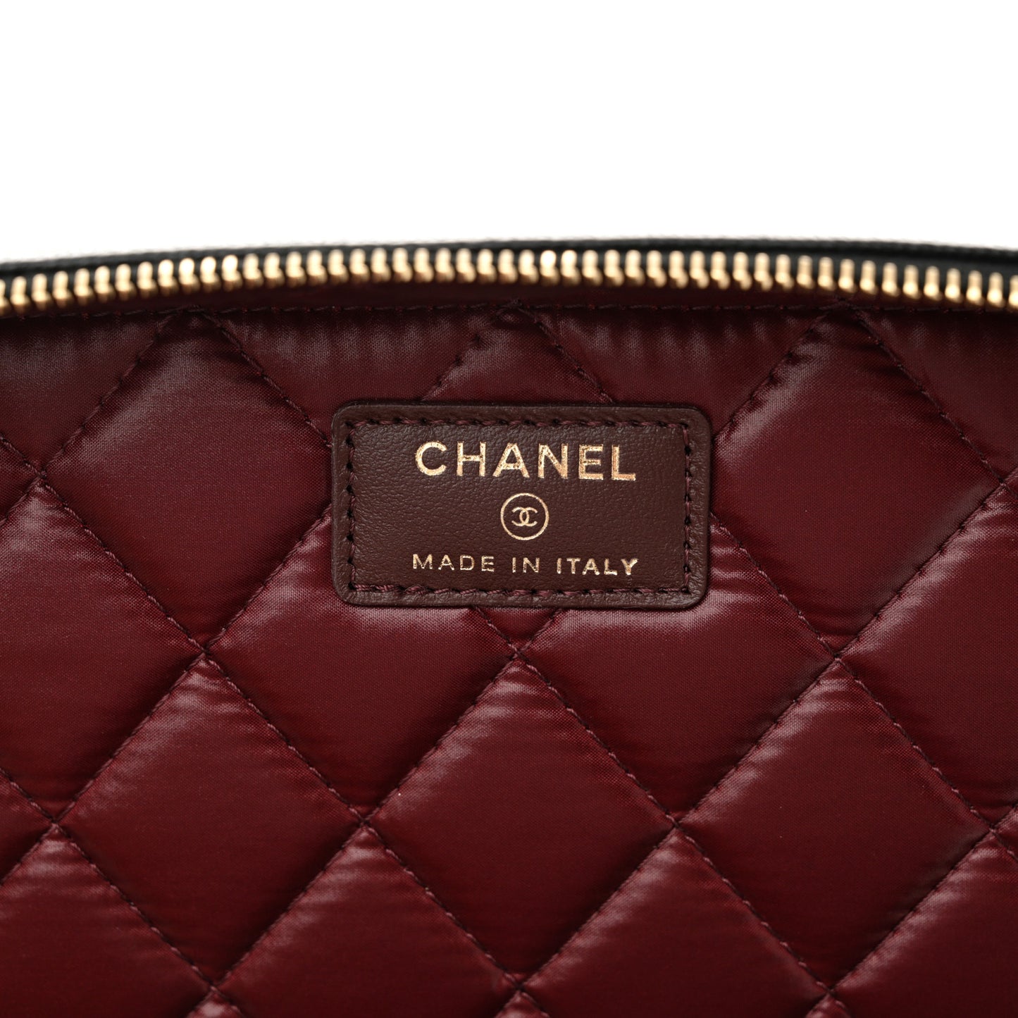 Caviar Quilted Large Vanity Pouch Black
