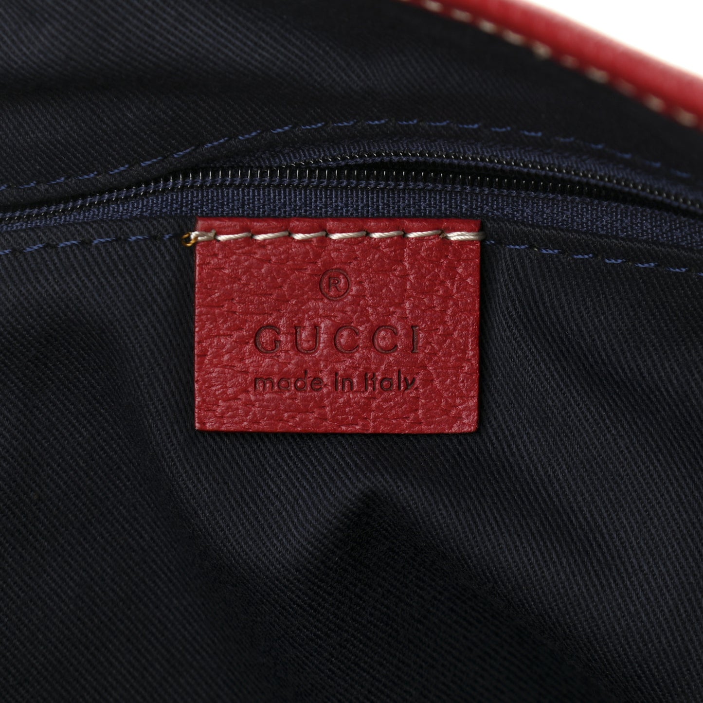 Monogram Medium Abbey Shoulder Bag Navy Red