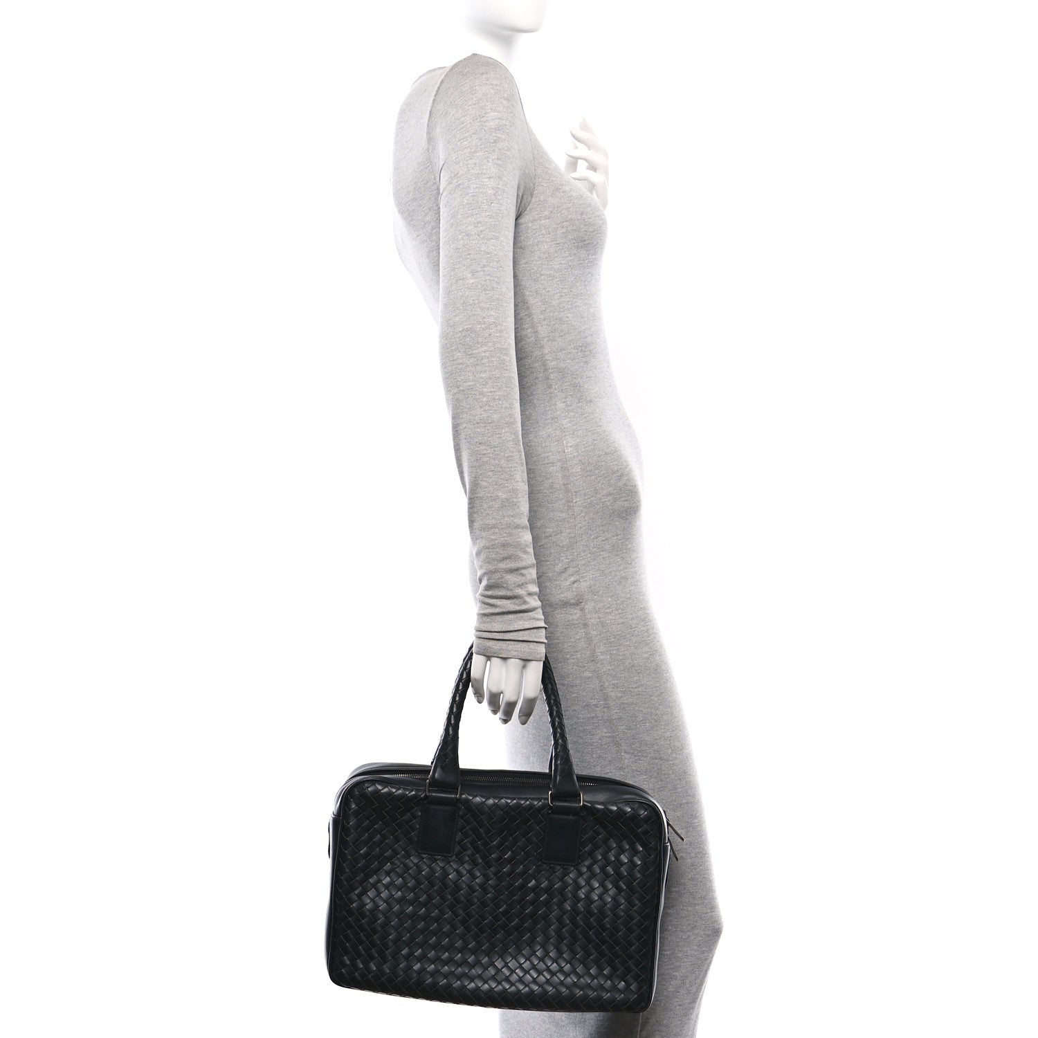 Bottega Veneta Nappa Intrecciato Briefcase Tote Black 2 of 11