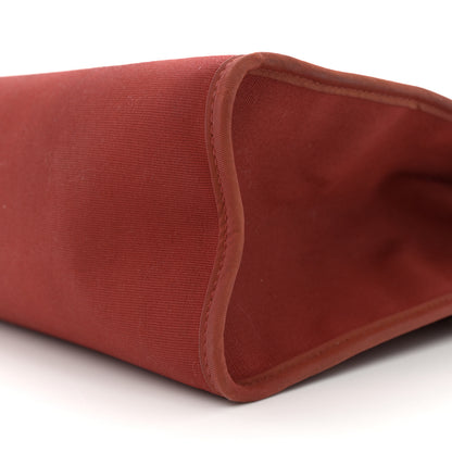 Hermes Vache Hunter Toile Herbag Zip 31 PM Rouge H Brique 11 of 13